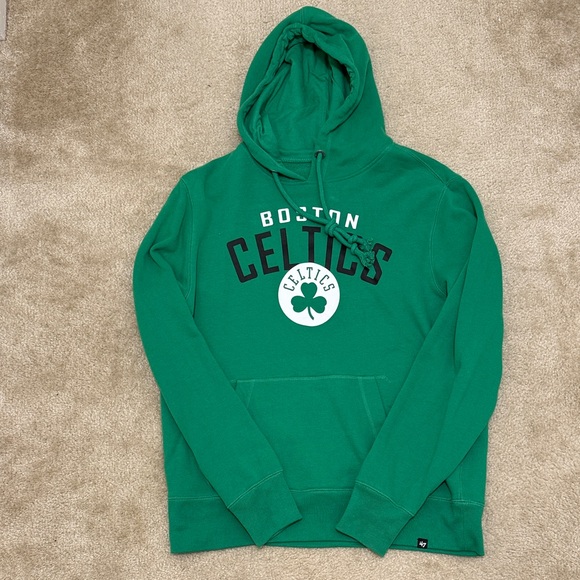 47 Brand Boston Celtics Green Hooded Sweatshirt - Picture 1 of 4